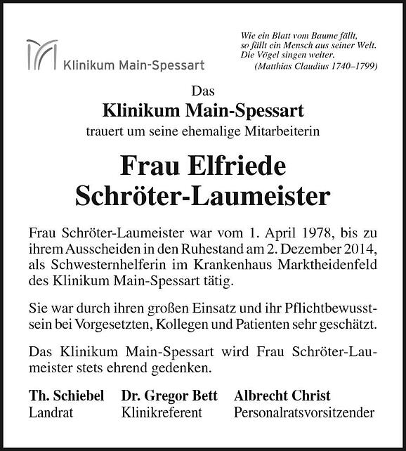 Elfriede Schröter-Laumeister, geb. Kunz