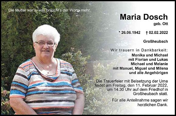 Maria Dosch, geb. Ott