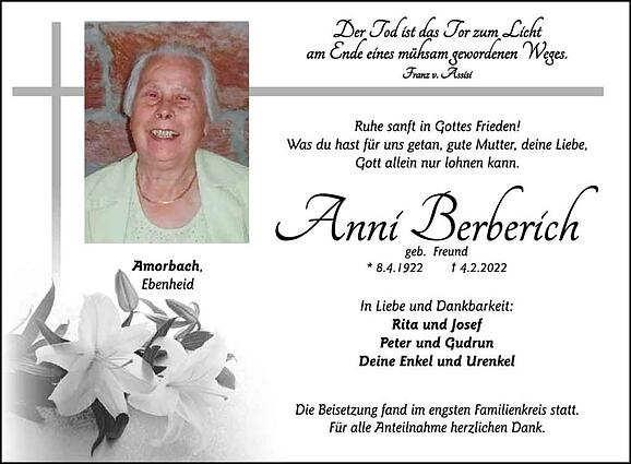 Anni Berberich, geb. Freund