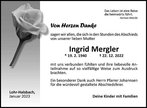Ingrid Mergler, geb. Scheblein