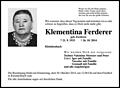 Klementina Ferderer
