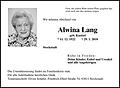 Alwina Lang