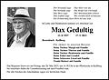 Max Gedultig
