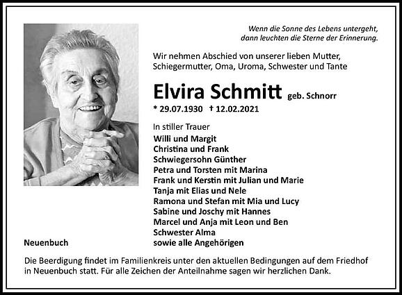 Elvira Schmitt, geb. Schnorr