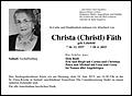 Christa (Christl) Fäth