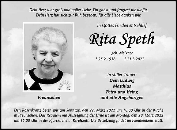 Rita Speth, geb. Meixner