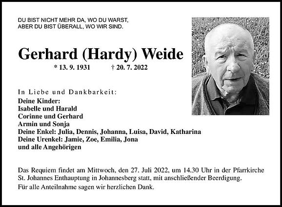 Gerhard (Hary) Weide