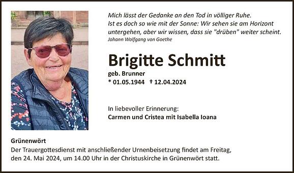 Brigitte Schmitt, geb. Brunner