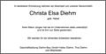 Christa Elsa Diehm