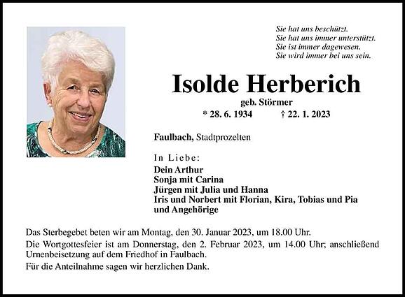 Isolde Herberich, geb. Störmer