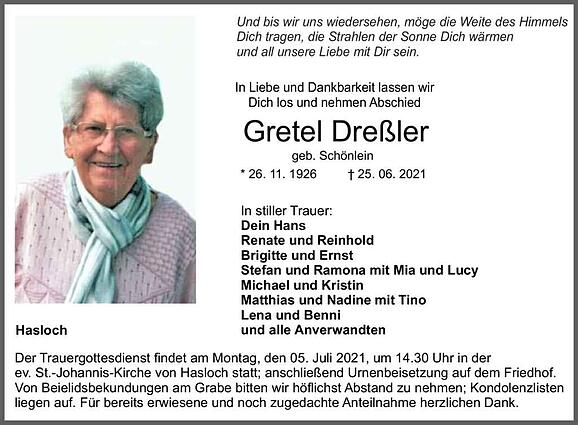 Gretel Dreßler, geb. Schönlein