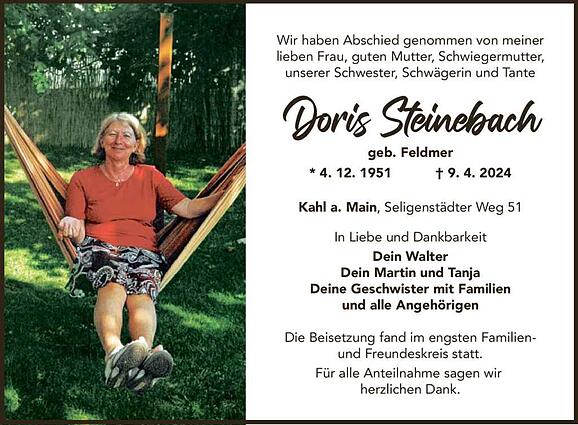 Doris Steinebach, geb. Feldmer