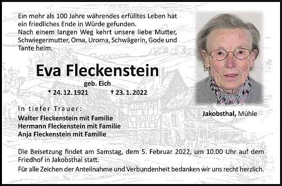 Eva Fleckenstein, geb. Eich