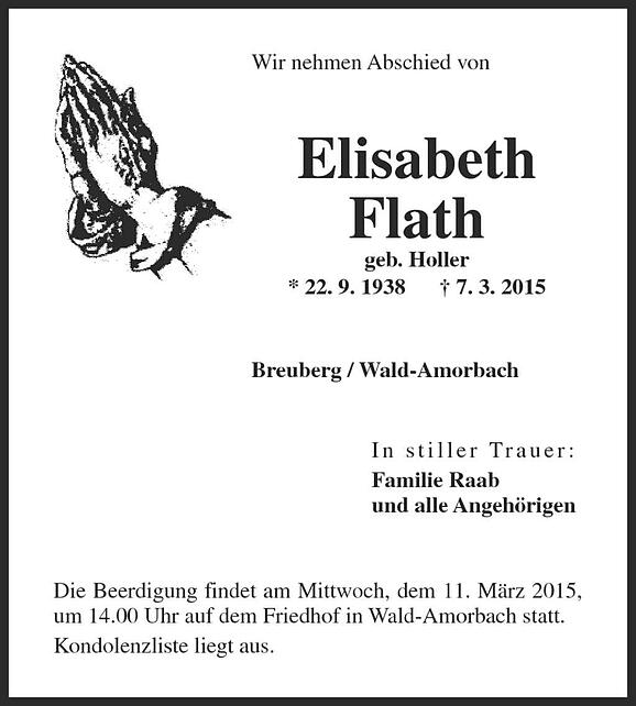 Elisabeth Flath, geb. Holler