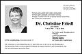 Christine Dr. Friedl