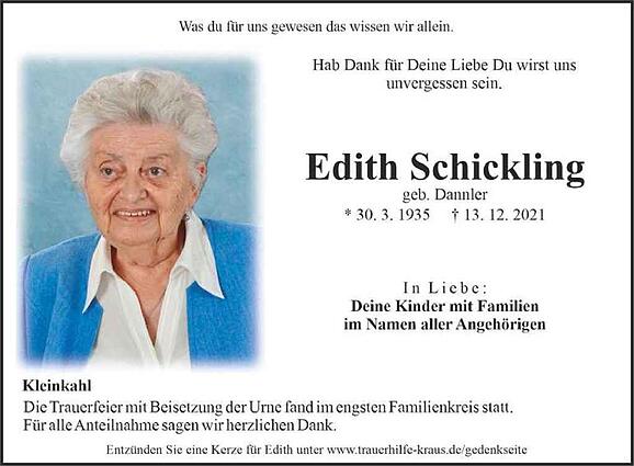 Edith Schickling, geb. Dannler