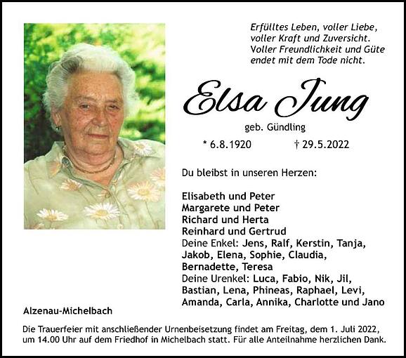 Elsa Jung, geb. Gündling