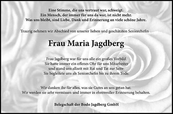 Maria Jagdberg, geb. Fischer