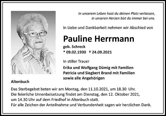 Pauline Herrmann, geb. Schreck