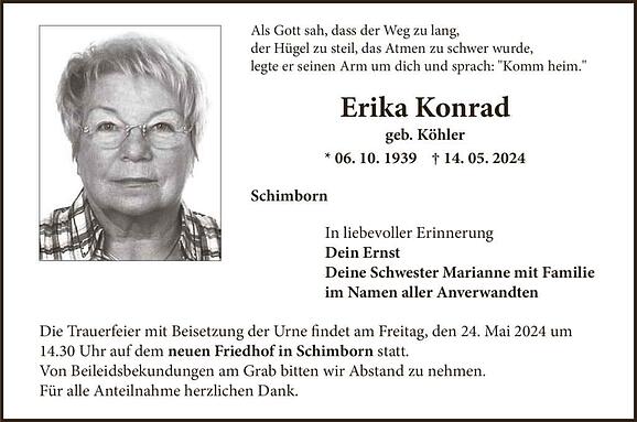 Erika Konrad, geb. Köhler