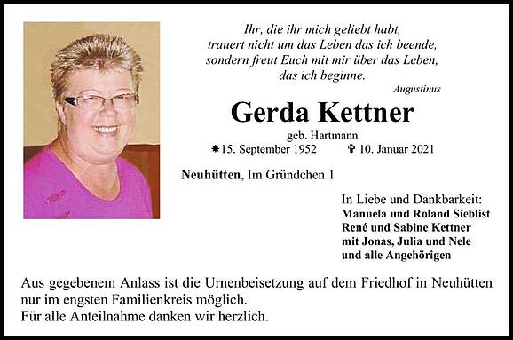Gerda Kettner, geb. Hartmann