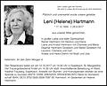 Leni (Helene) Hartmann