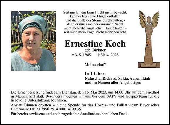 Ernestine Koch, geb. Birkner