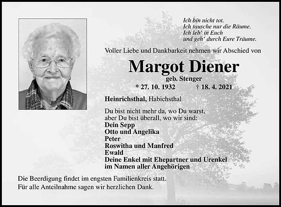 Margot Diener, geb. Stenger