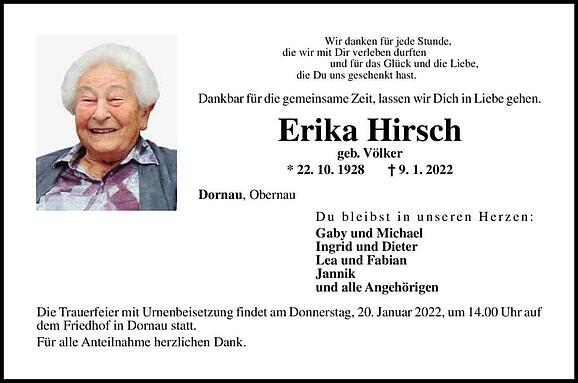 Erika Hirsch, geb. Völker