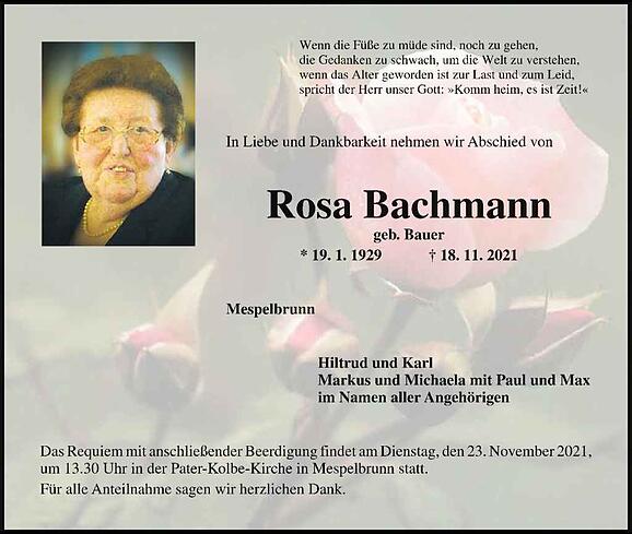 Rosa Bachmann, geb. Bauer