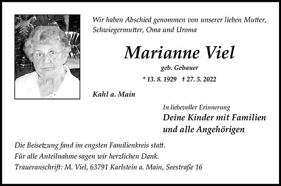 Marianne Viel, geb. Gebauer