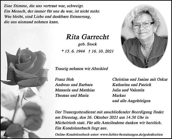 Rita Garrecht, geb. Stock