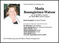 Maria Baumgärtnmer-Watson
