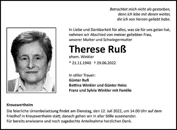 Therese Ruß, geb. Winkler