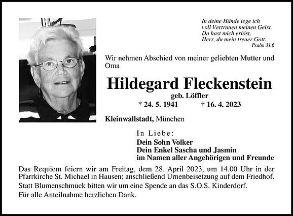 Hildegard Fleckenstein, geb. Löffler