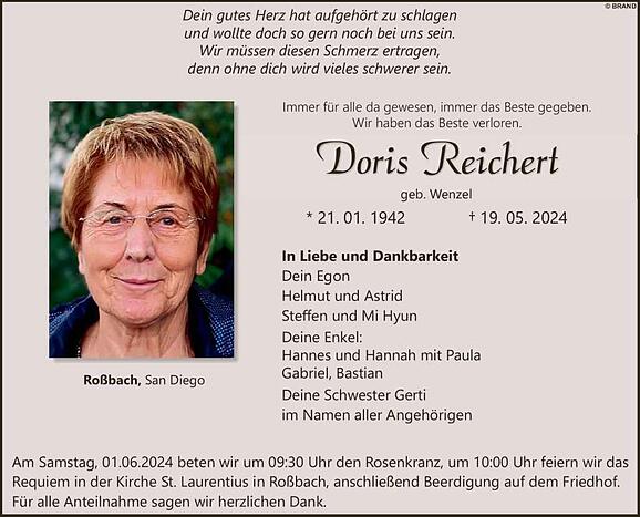 Doris Reichert, geb. Wenzel