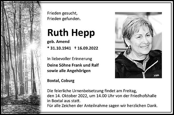 Ruth Hepp, geb. Amend
