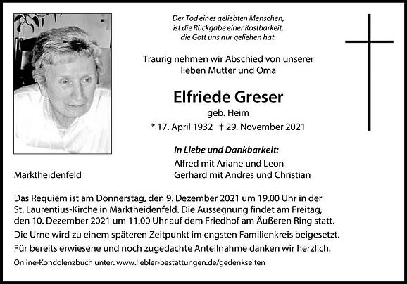 Elfriede Greser, geb. Heim