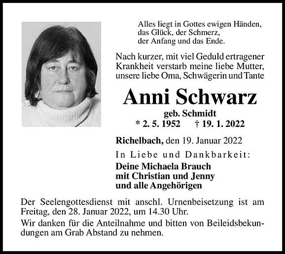 Anni Schwarz, geb. Schmidt
