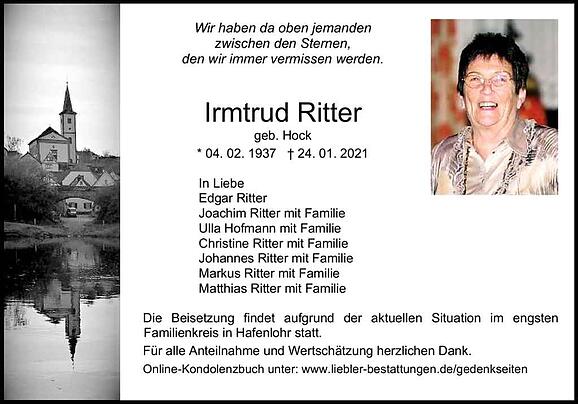 Irmtrud Ritter, geb. Hock