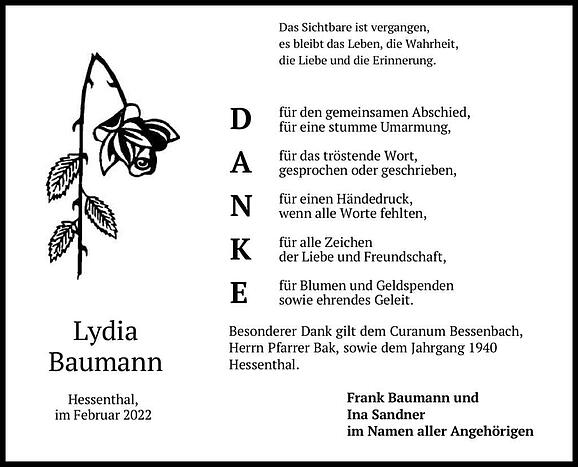 Lydia Baumann, geb. Kempf