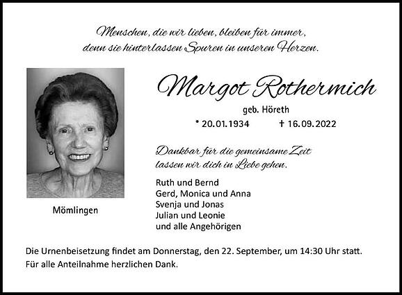 Margot Rothermich, geb. Höreth