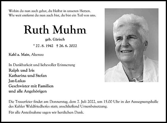 Ruth Muhm, geb. Gärisch