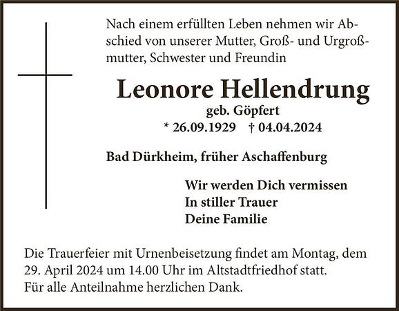 Leonore Hellendrung, geb. Göpfert
