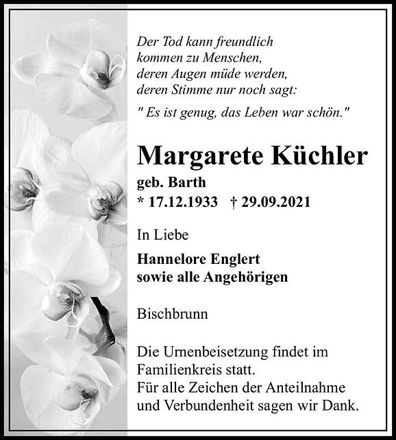 Margarete Küchler, geb. Barth