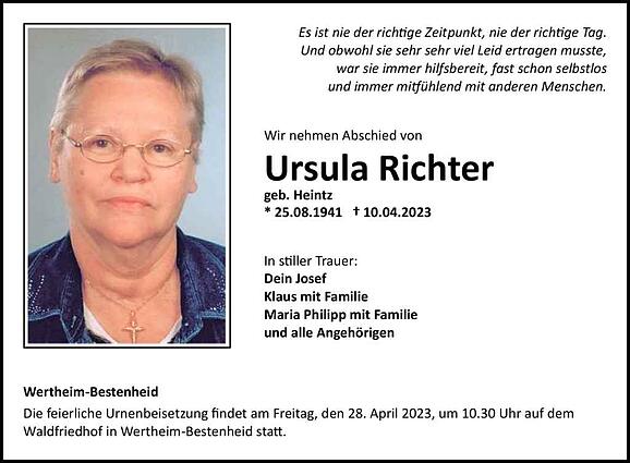 Ursula Richter, geb. Heintz