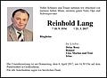 Reinhold Lang